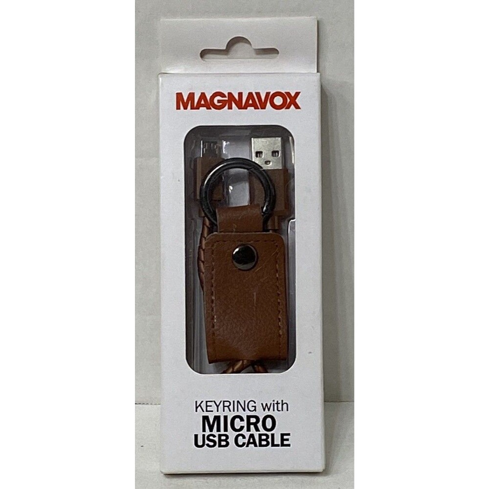 Magnavox Keyring with Micro USB to Standard USB Charging Cable New Sealed Box